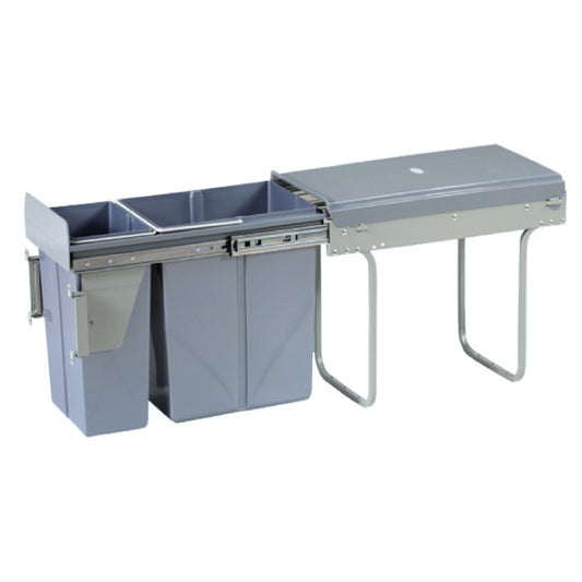 30 litre soft close pull out waste bin base fix